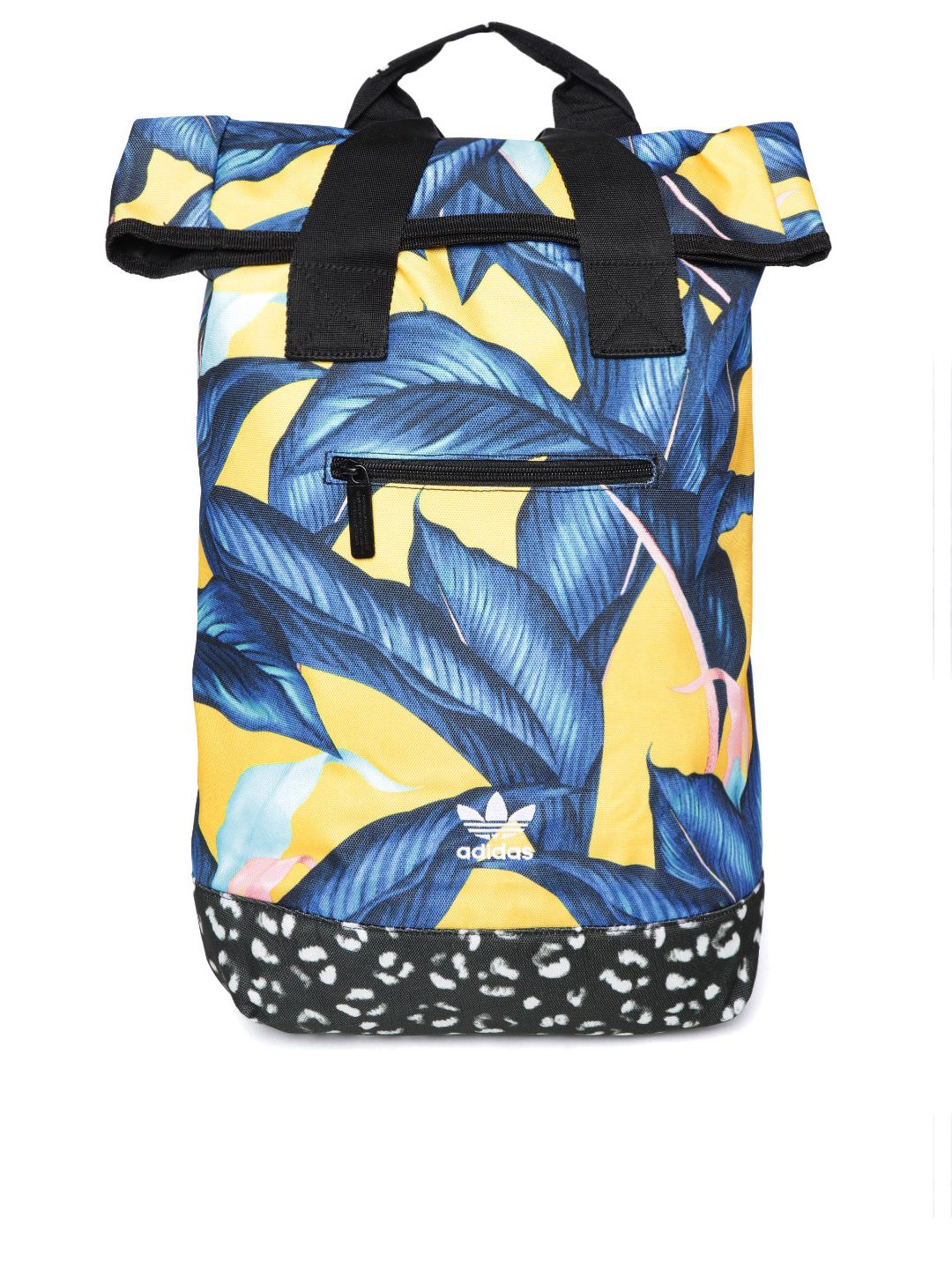 ADIDAS Originals Women Blue & Yellow TOP M B FARM Printed Laptop Backpack