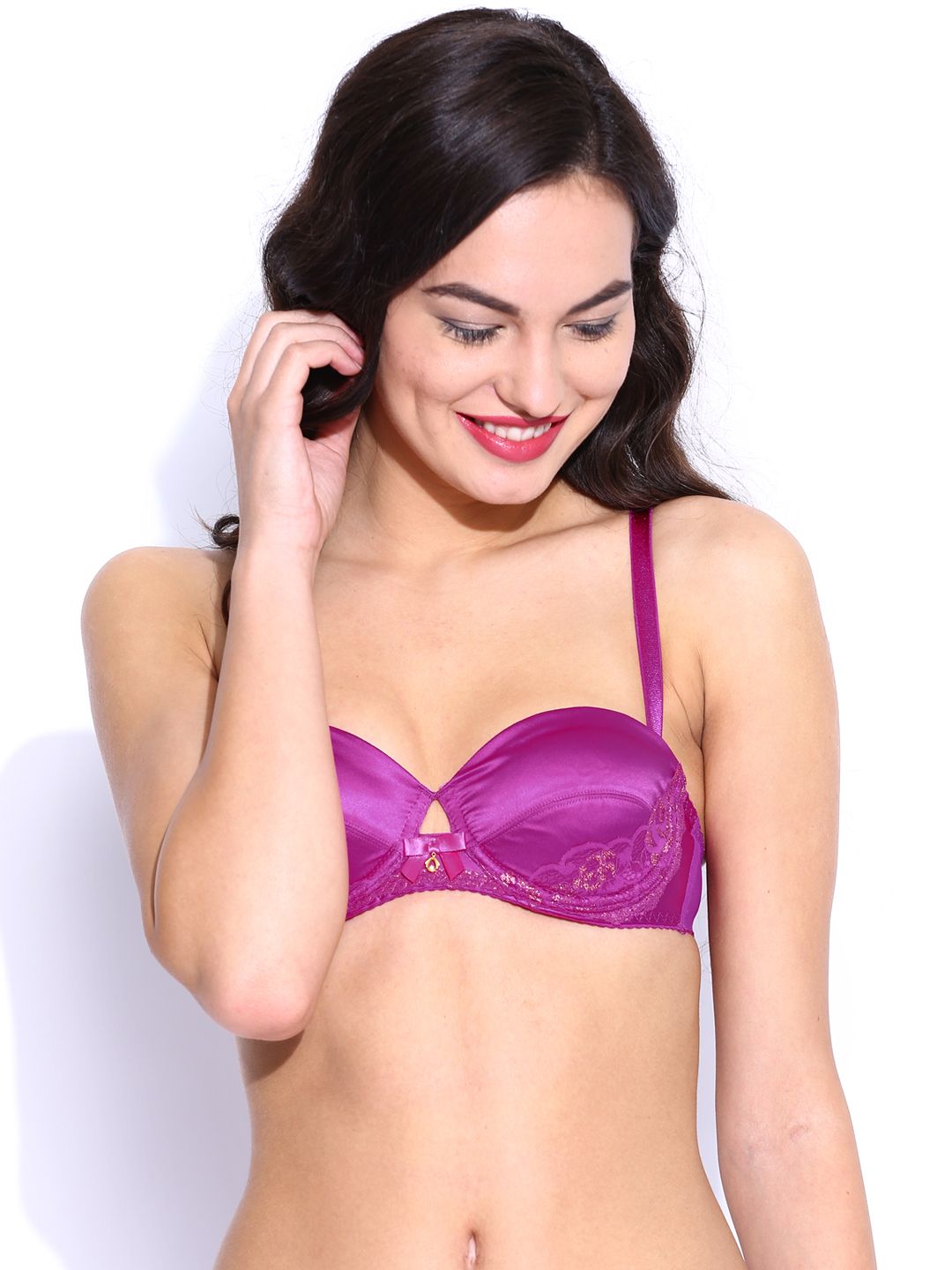 Enamor Purple Medium-Coverage Balconette Bra F021