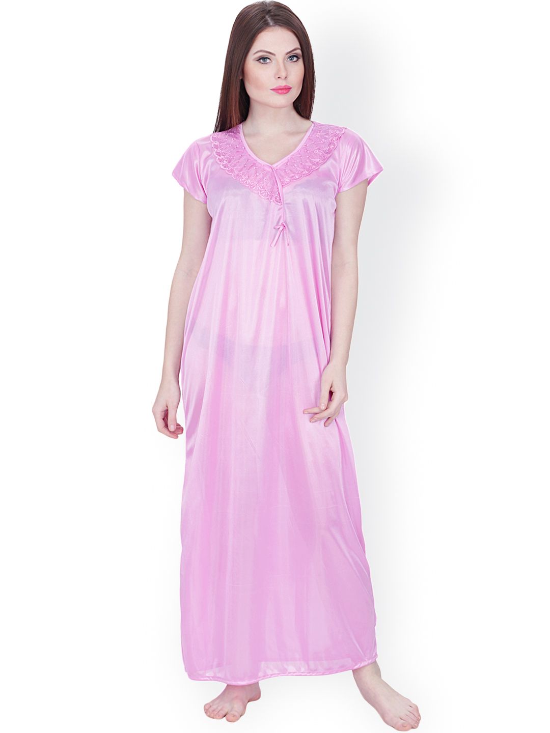 Secret Wish Pink Sheer Maxi Nightdress NT-198