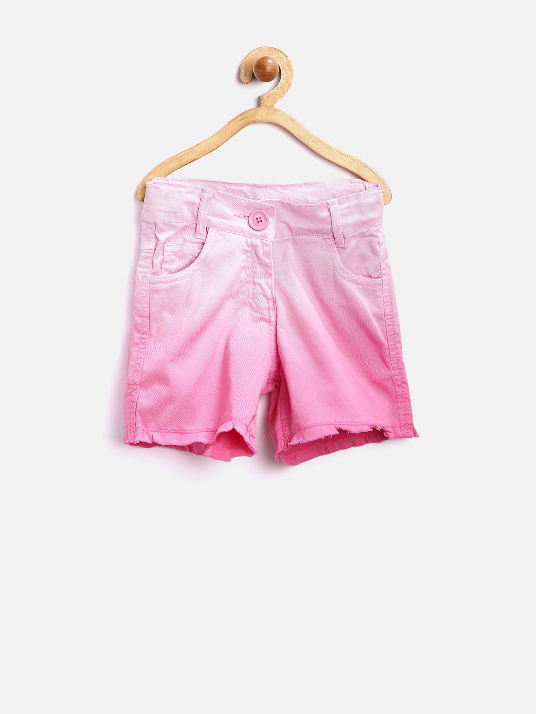 612 League Girls Pink Ombre-Dyed Shorts