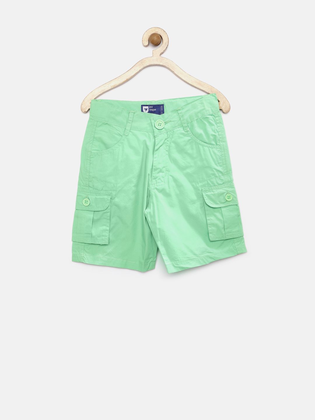 612 League Boys Green Cargo Shorts