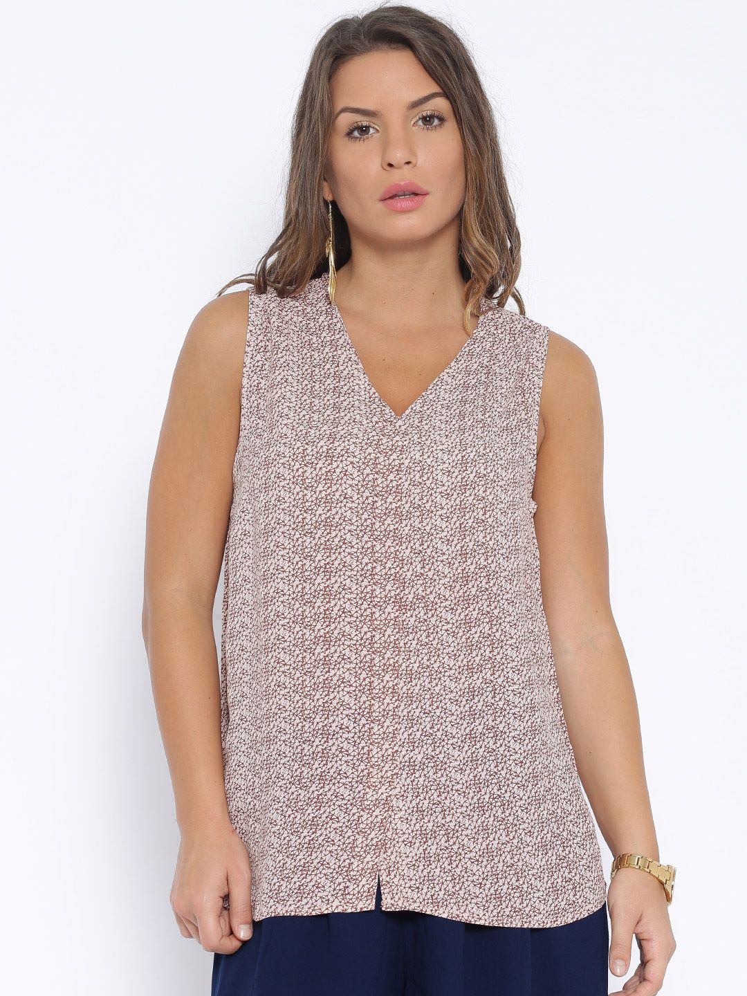 CODE by Lifestyle Women Pink & Maroon Printed Top