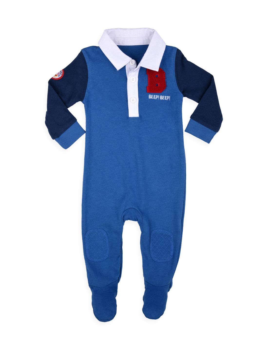 mothercare Boys Blue Solid Sleepsuit