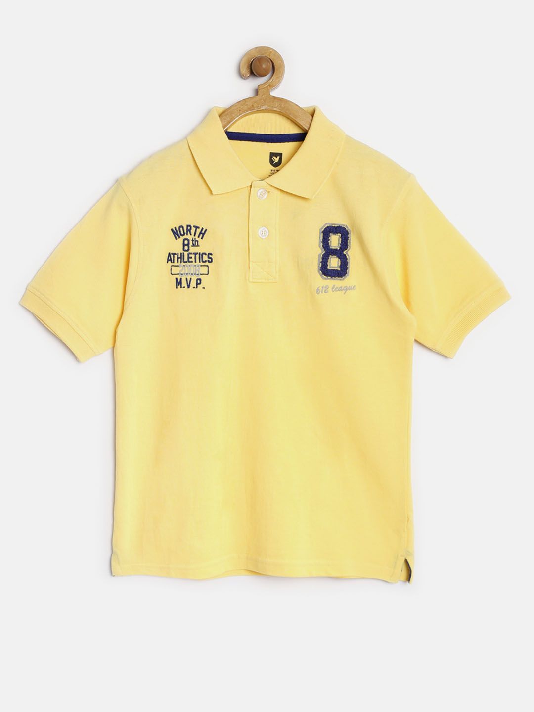612 League Boys Yellow Polo Pure Cotton T-shirt