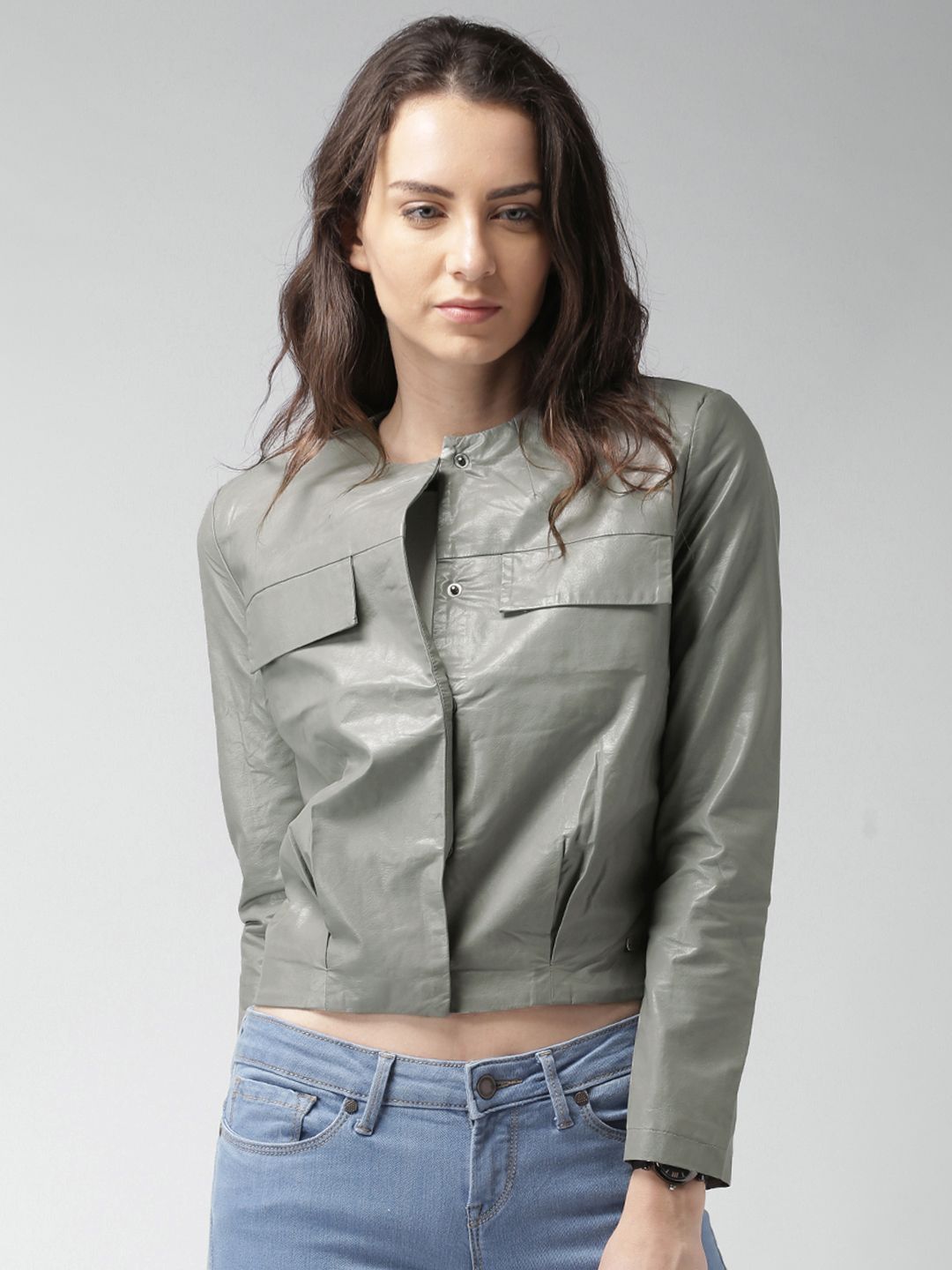 Mast & Harbour Grey Biker Jacket