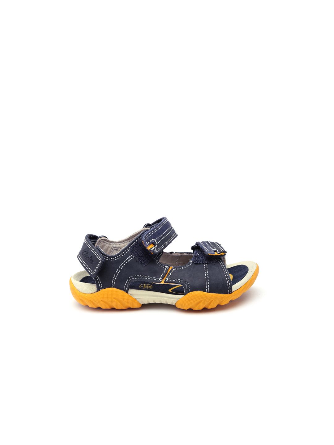 Clarks Boys Navy Mirlo Air Leather Sandals