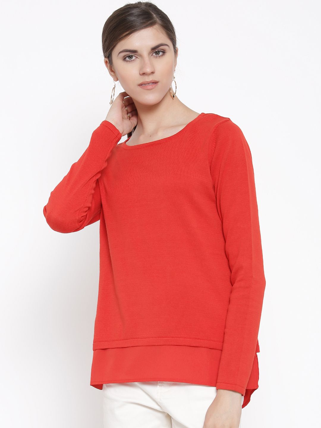 IZABEL LONDON by Pantaloons Women Red Sweater