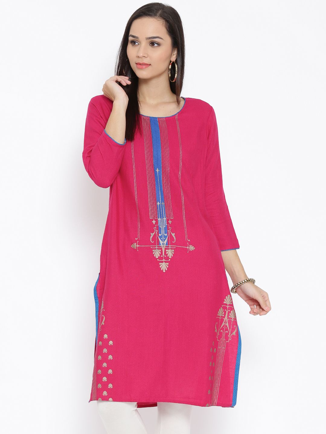 RANGMANCH BY PANTALOONS Women Pink Printed Kurta