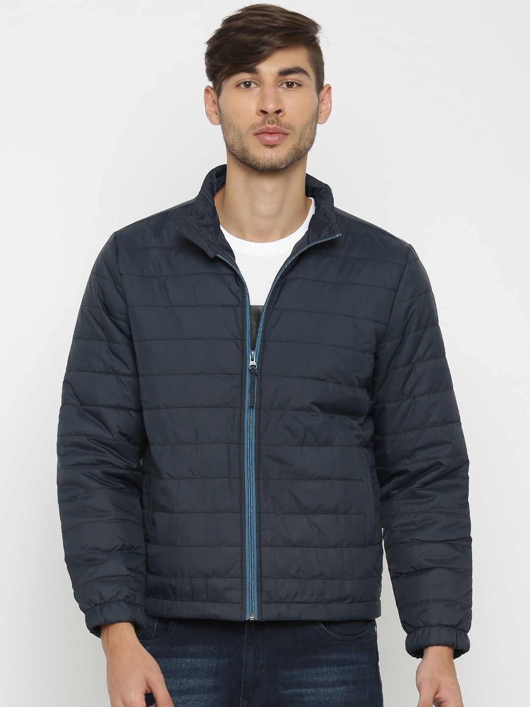 John Players Navy Padded Jacket