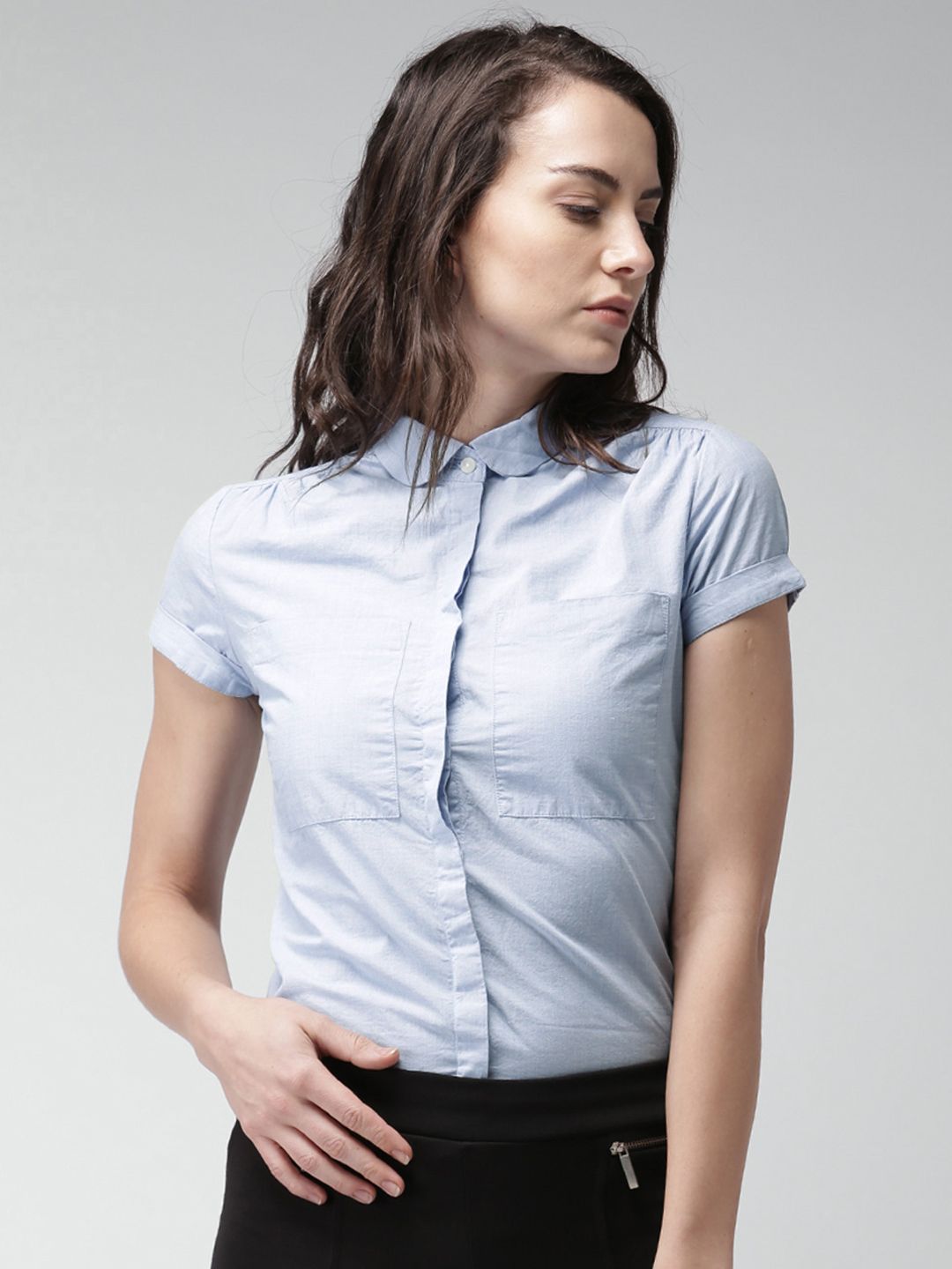 Mast & Harbour Women Blue Casual Shirt