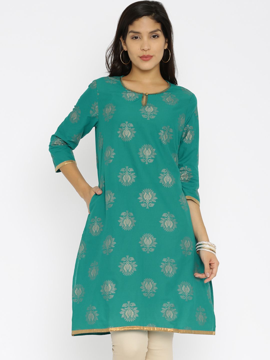 RANGMANCH BY PANTALOONS Blue Printed Kurta