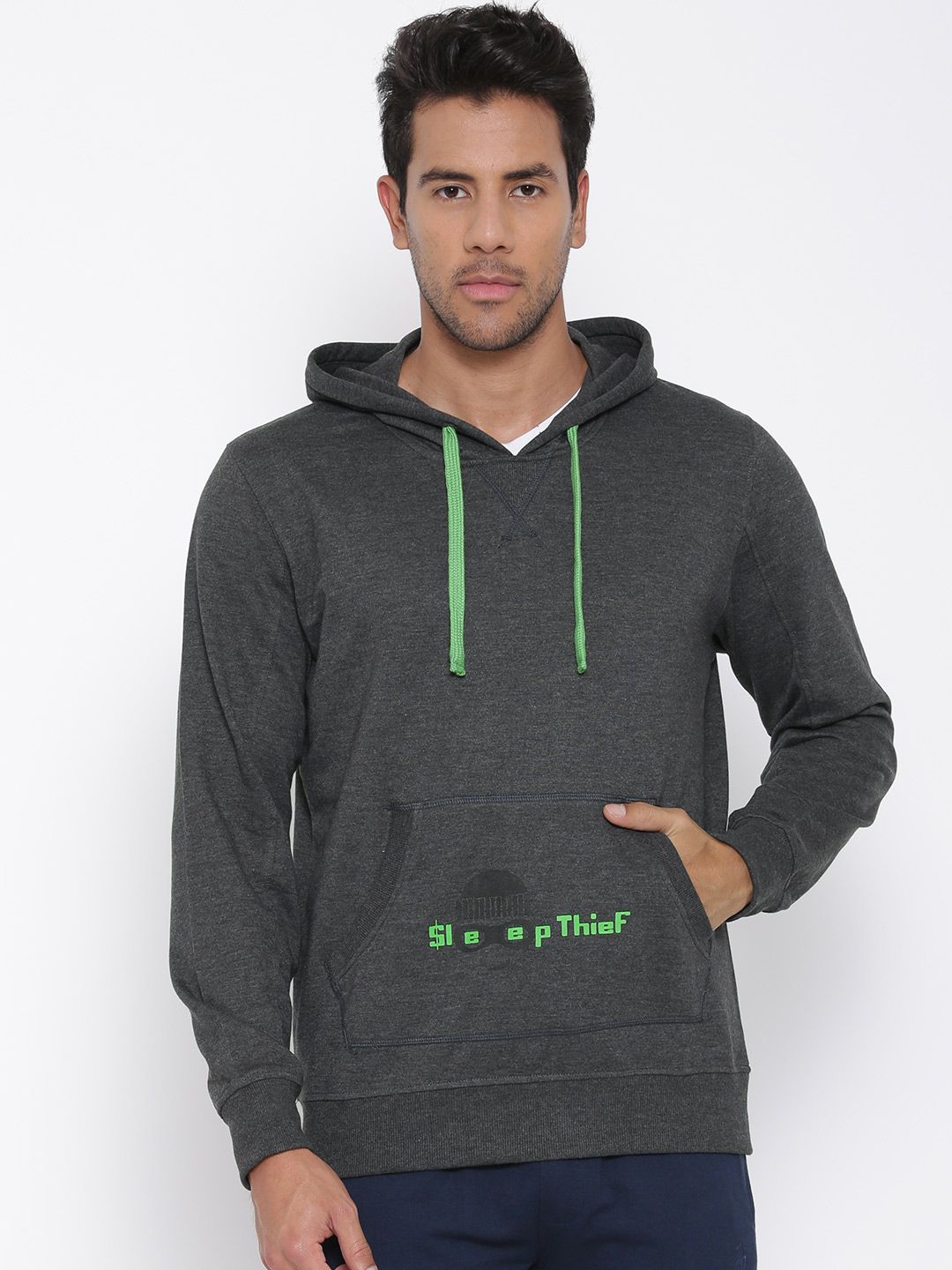 John Players Charcoal Grey Hooded Sweatshirt