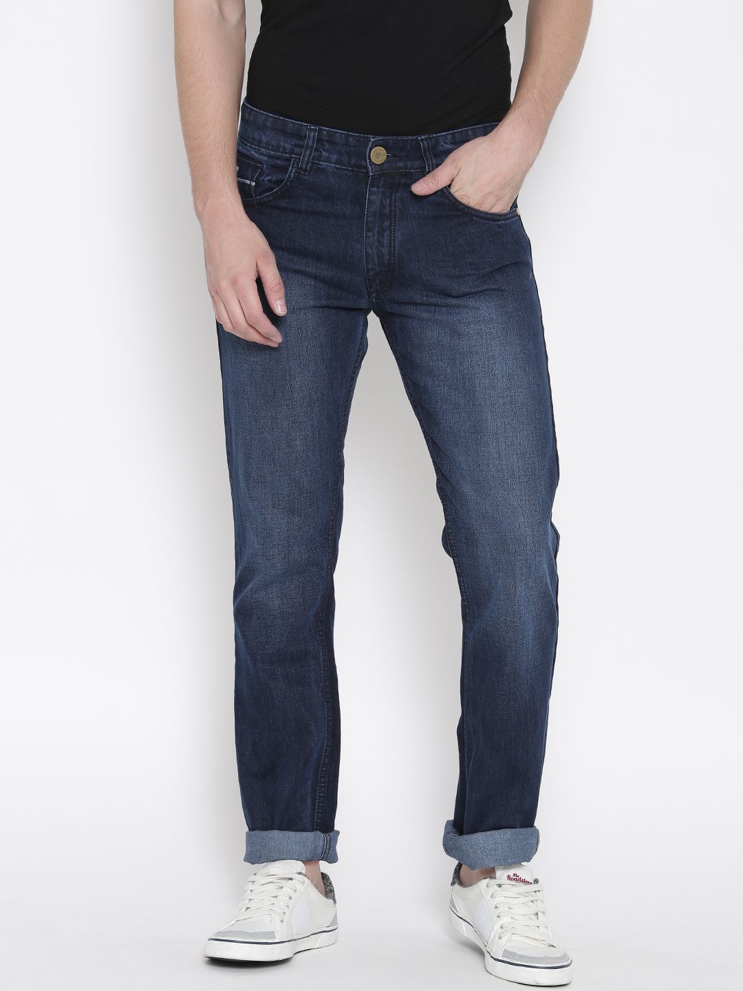 John Players Men Navy Slim Fit Low-Rise Clean Look Jeans