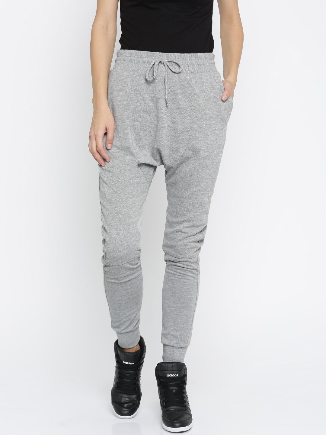 ALCOTT Los Angeles Grey Melange Panelled Track Pants