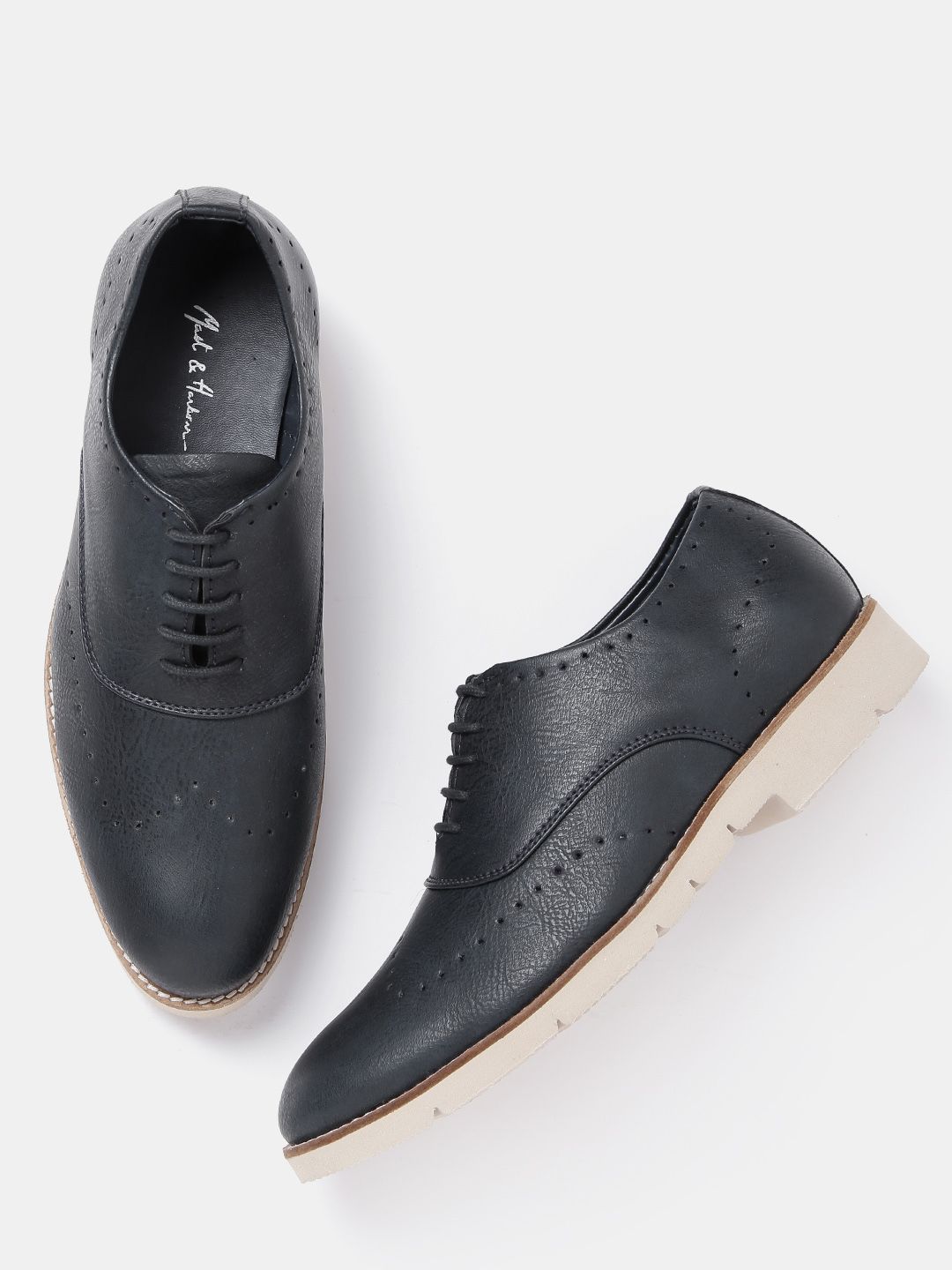 Mast & Harbour Men Navy Oxfords