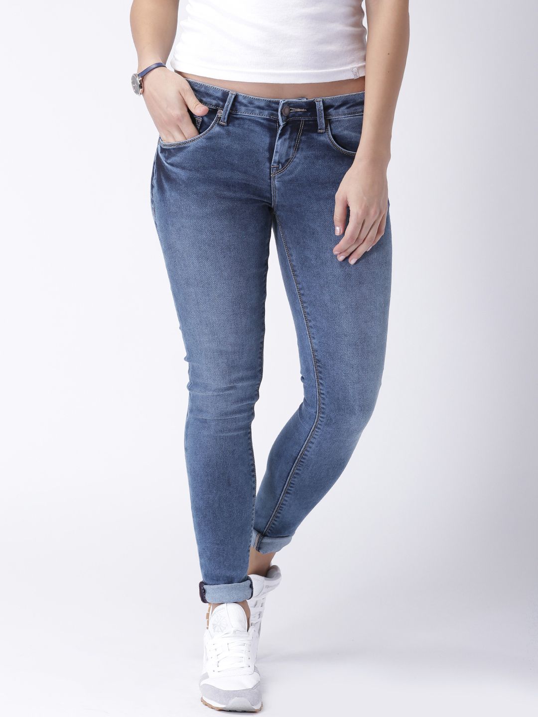 Moda Rapido Women Blue Skinny Fit Stretchable Jeans