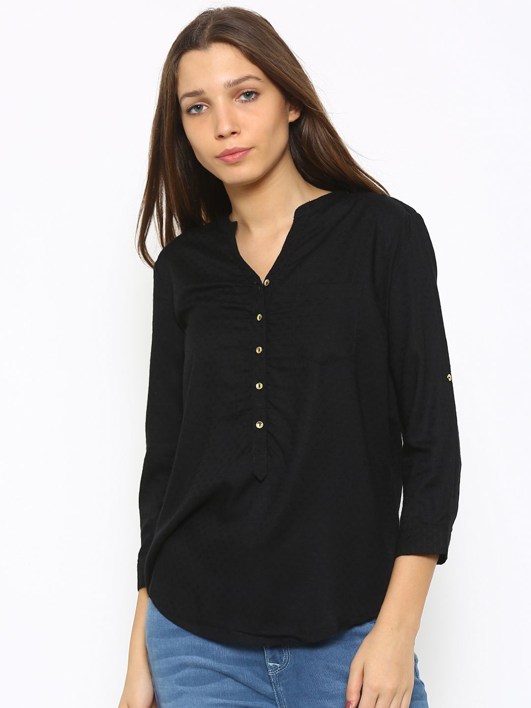 IZABEL LONDON by Pantaloons Black Tunic