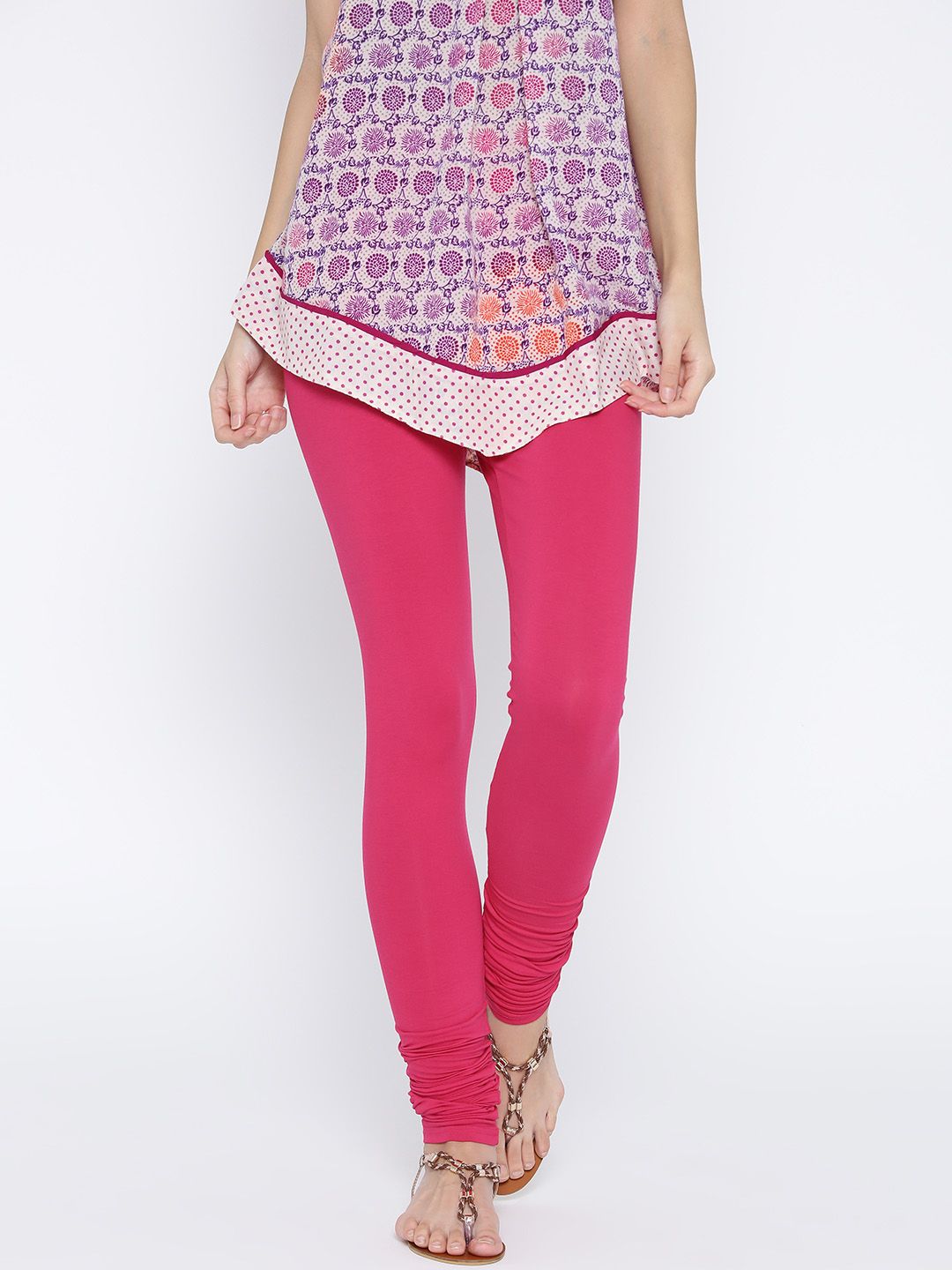 Rangmanch by Pantaloons Pink Churidar Leggings