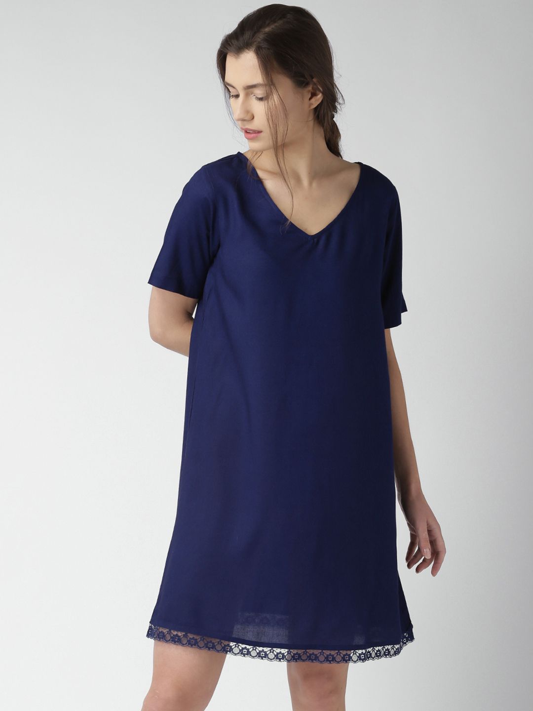 Mast & Harbour Women Navy Shift Dress