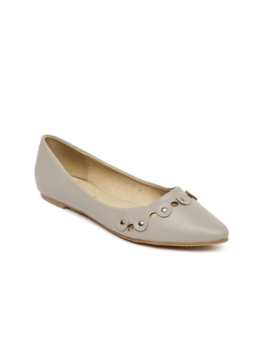 Addons Women Grey Embellished Ballerinas