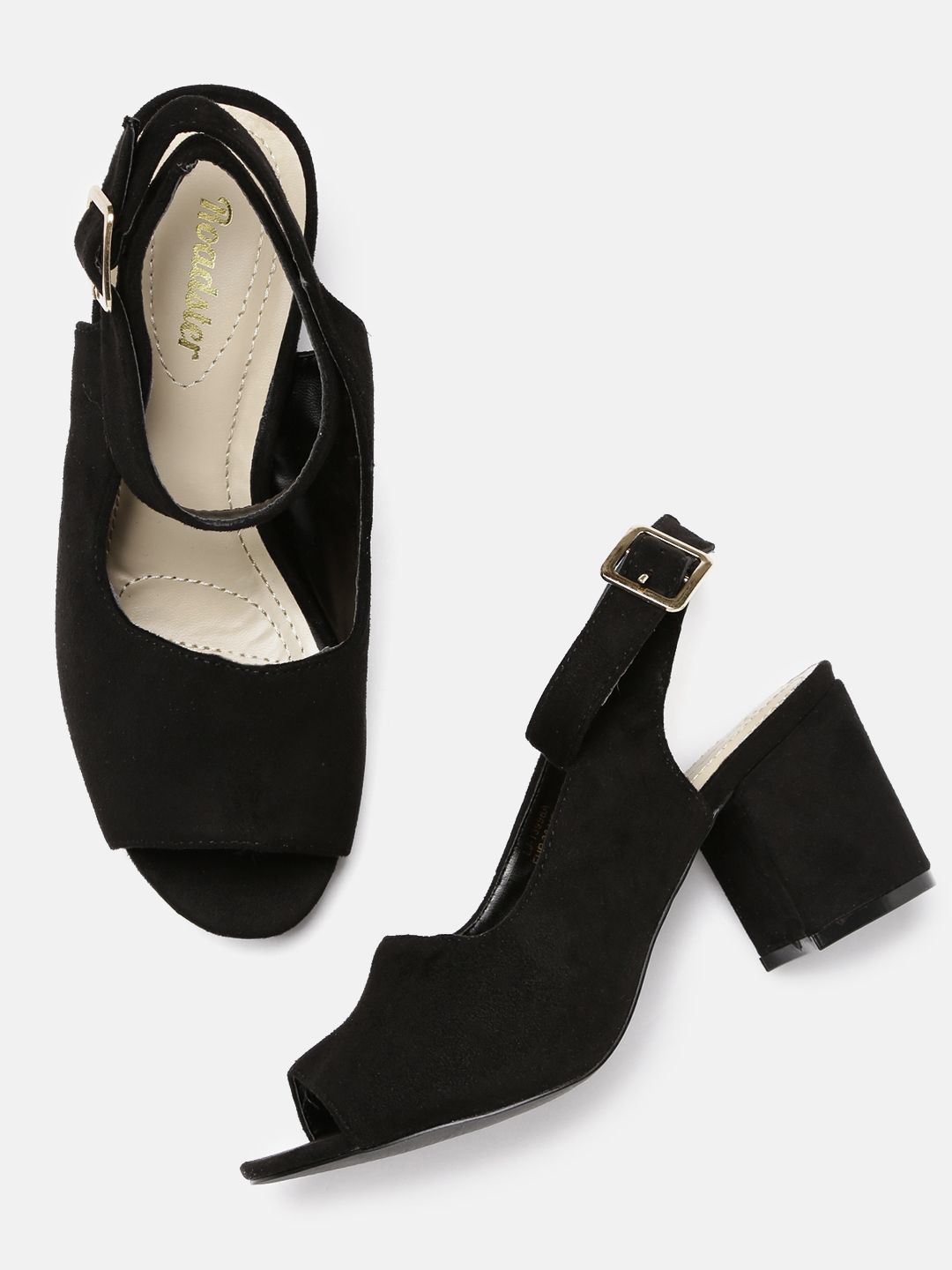 Roadster Women Black Solid Sandals