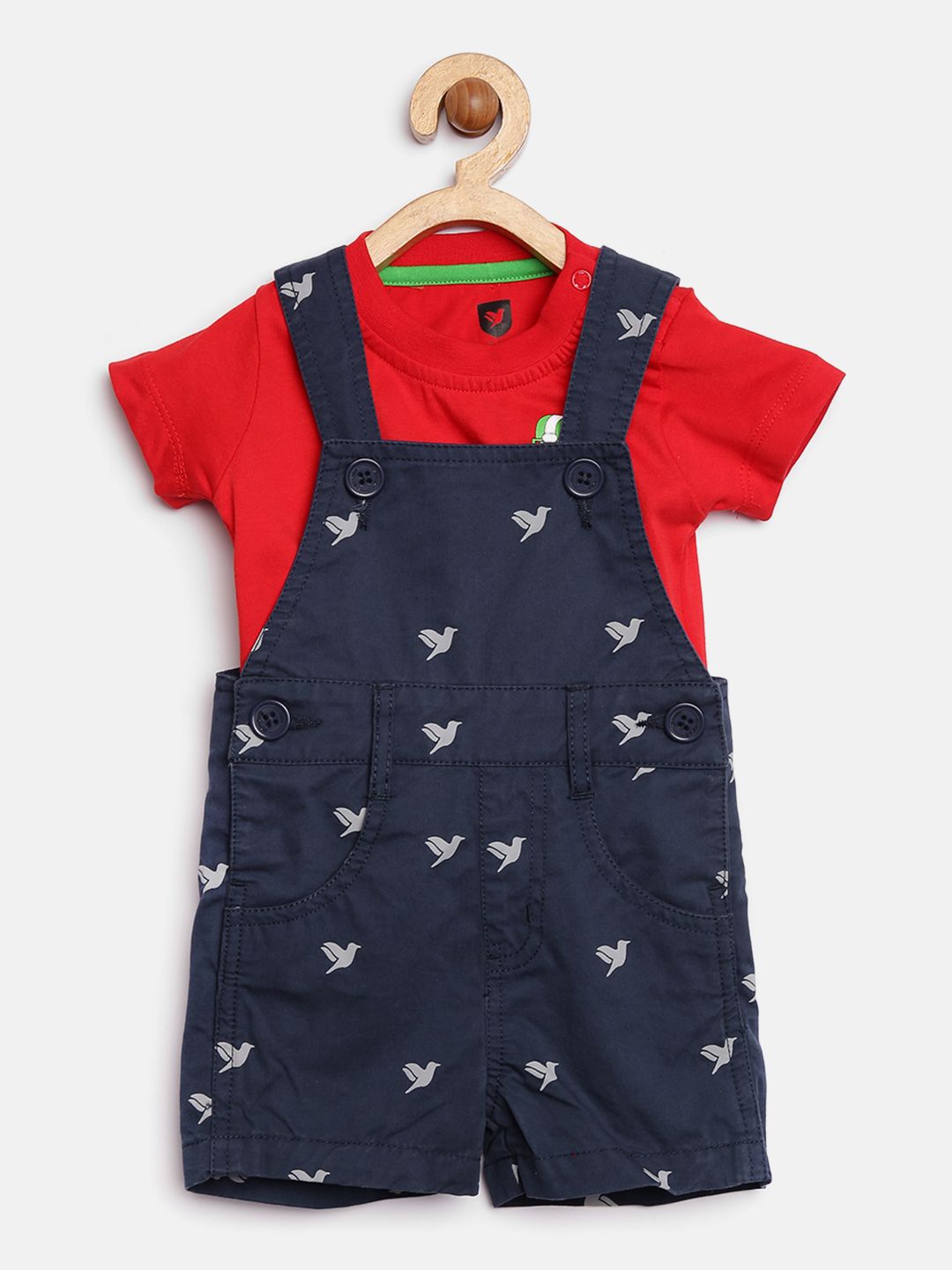612 league Boys Navy & Red Printed Co-Ord Set