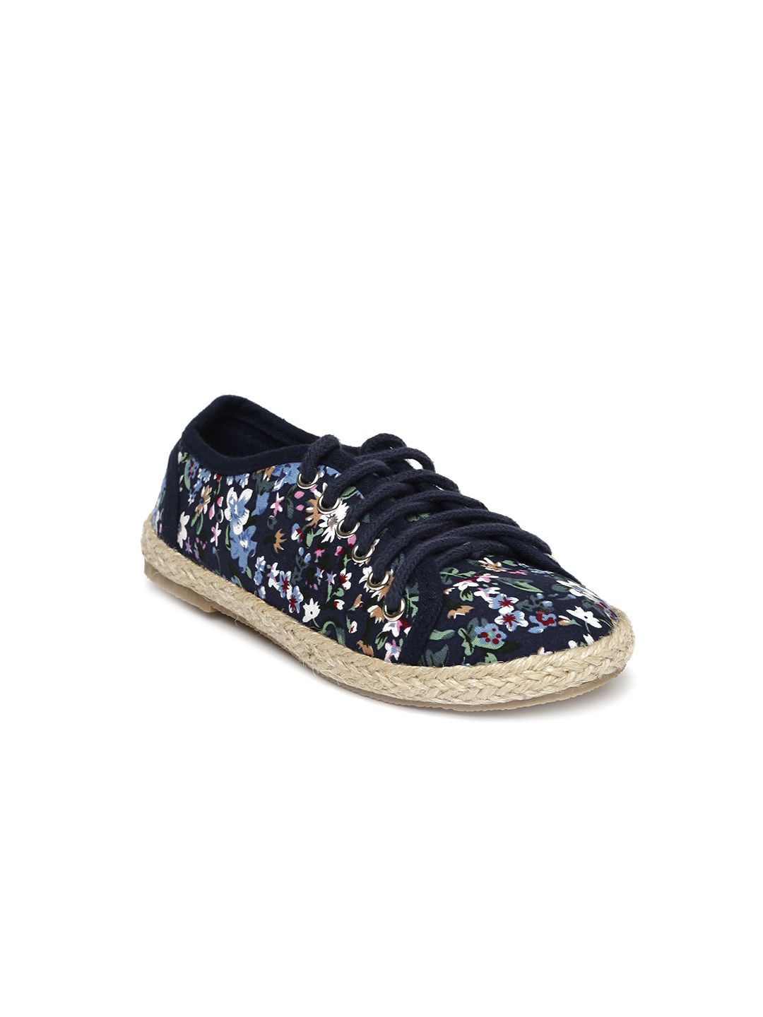 Fame Forever by Lifestyle Girls Navy Printed Espadrilles