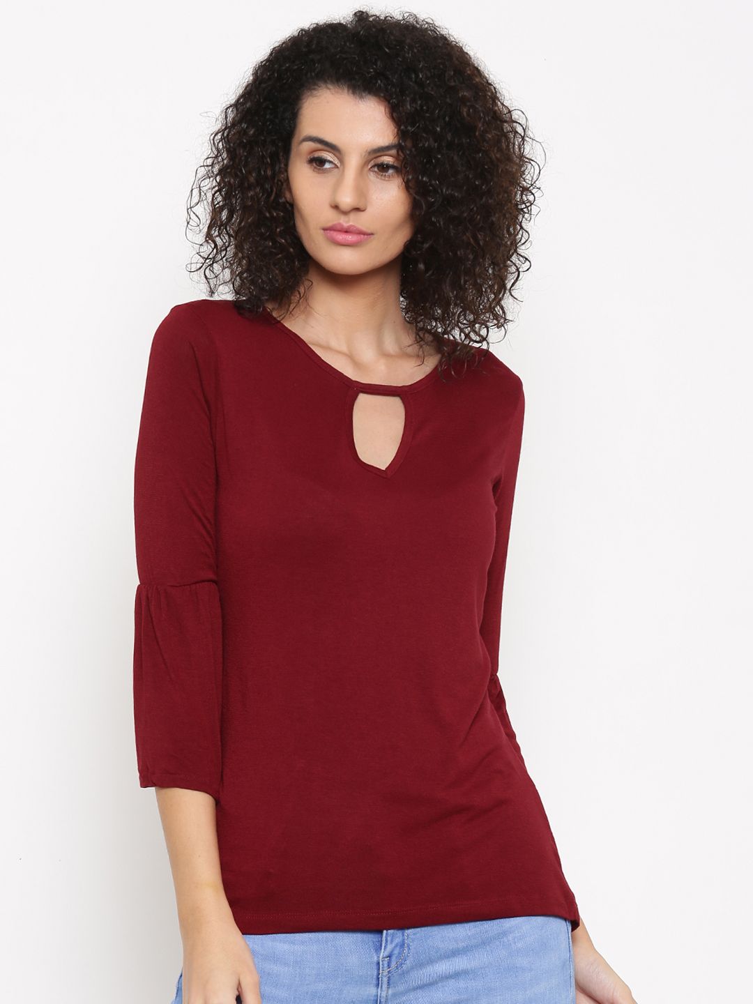 CODE by Lifestyle Women Maroon Solid Top