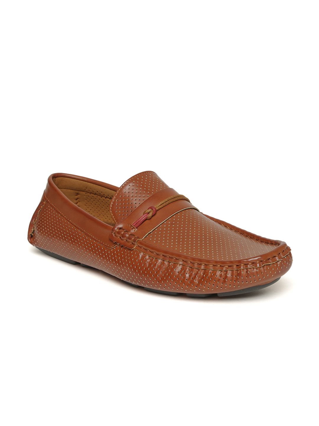 CODE by Lifestyle Men Brown Perforated Driving Shoes