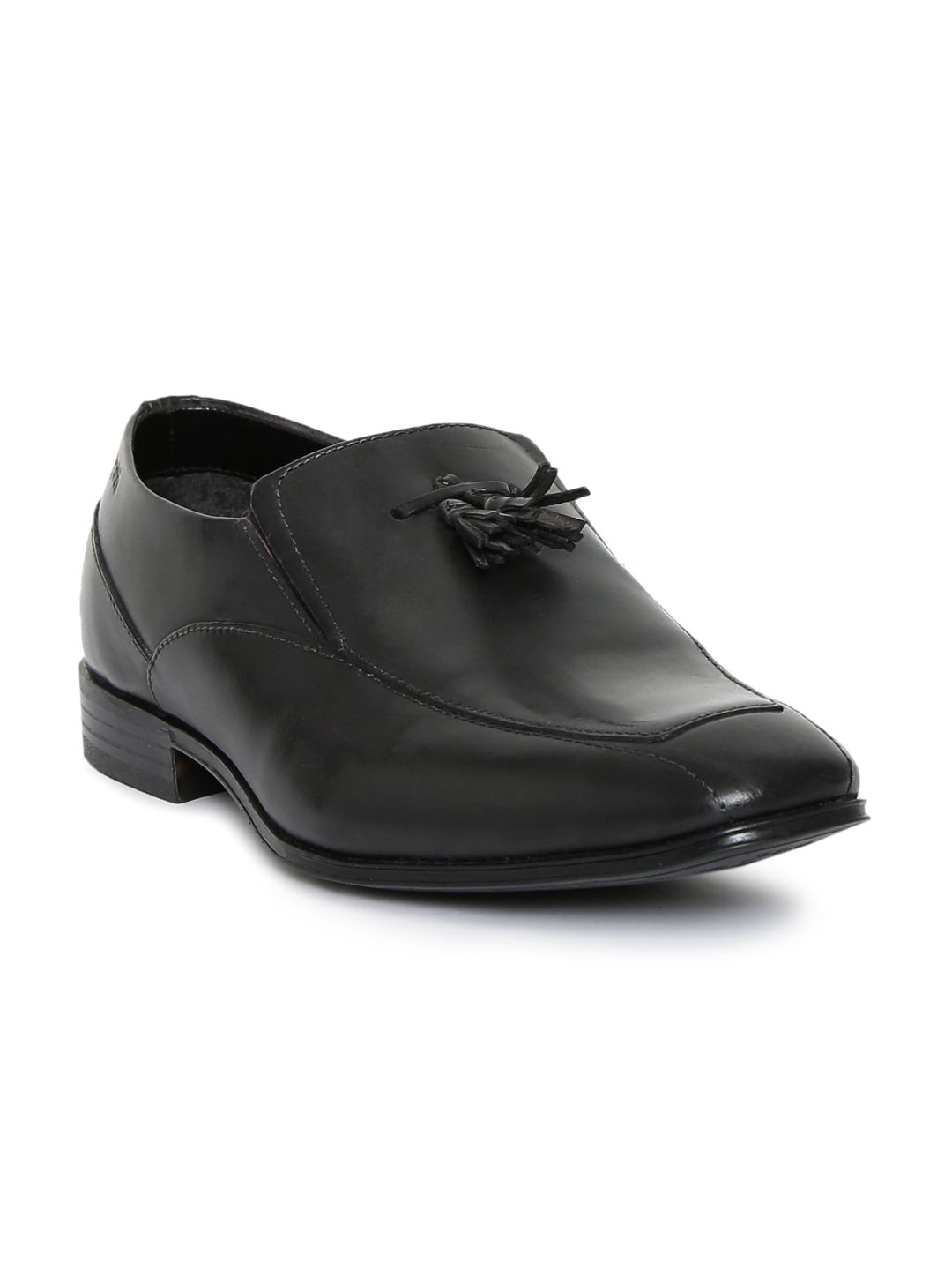 Bugatti Men Black Mattia Tassel Leather Slip-On Semiformal Shoes