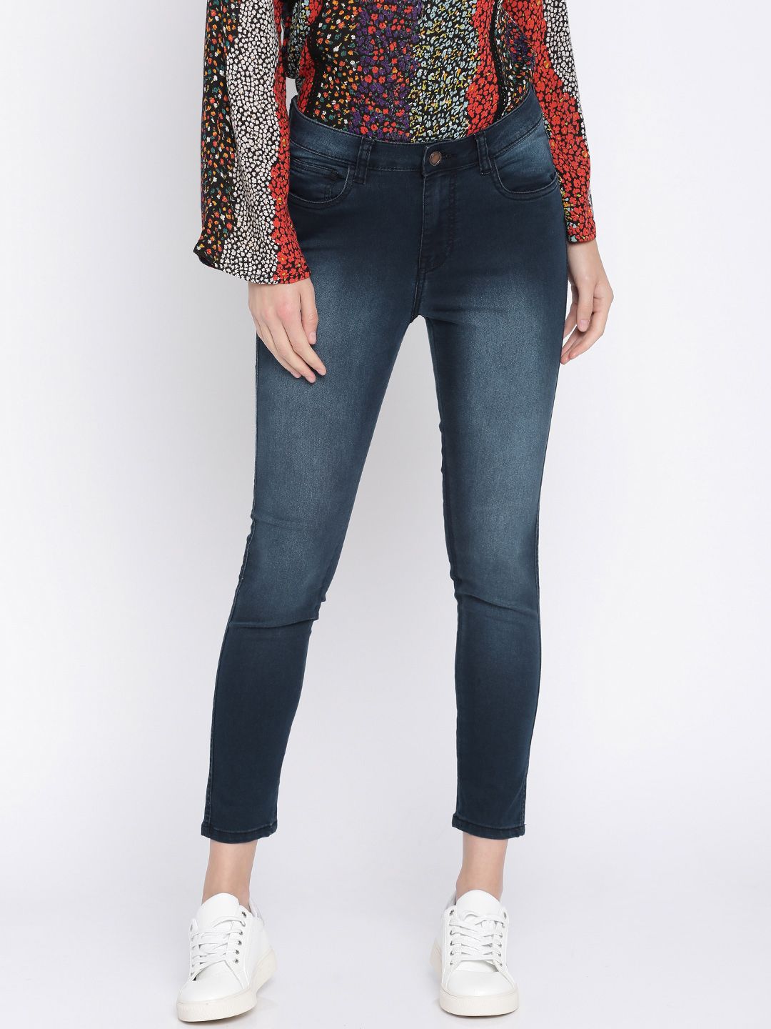 Ginger by Lifestyle Women Blue Regular Fit Mid-Rise Clean Look Stretchable Jeans
