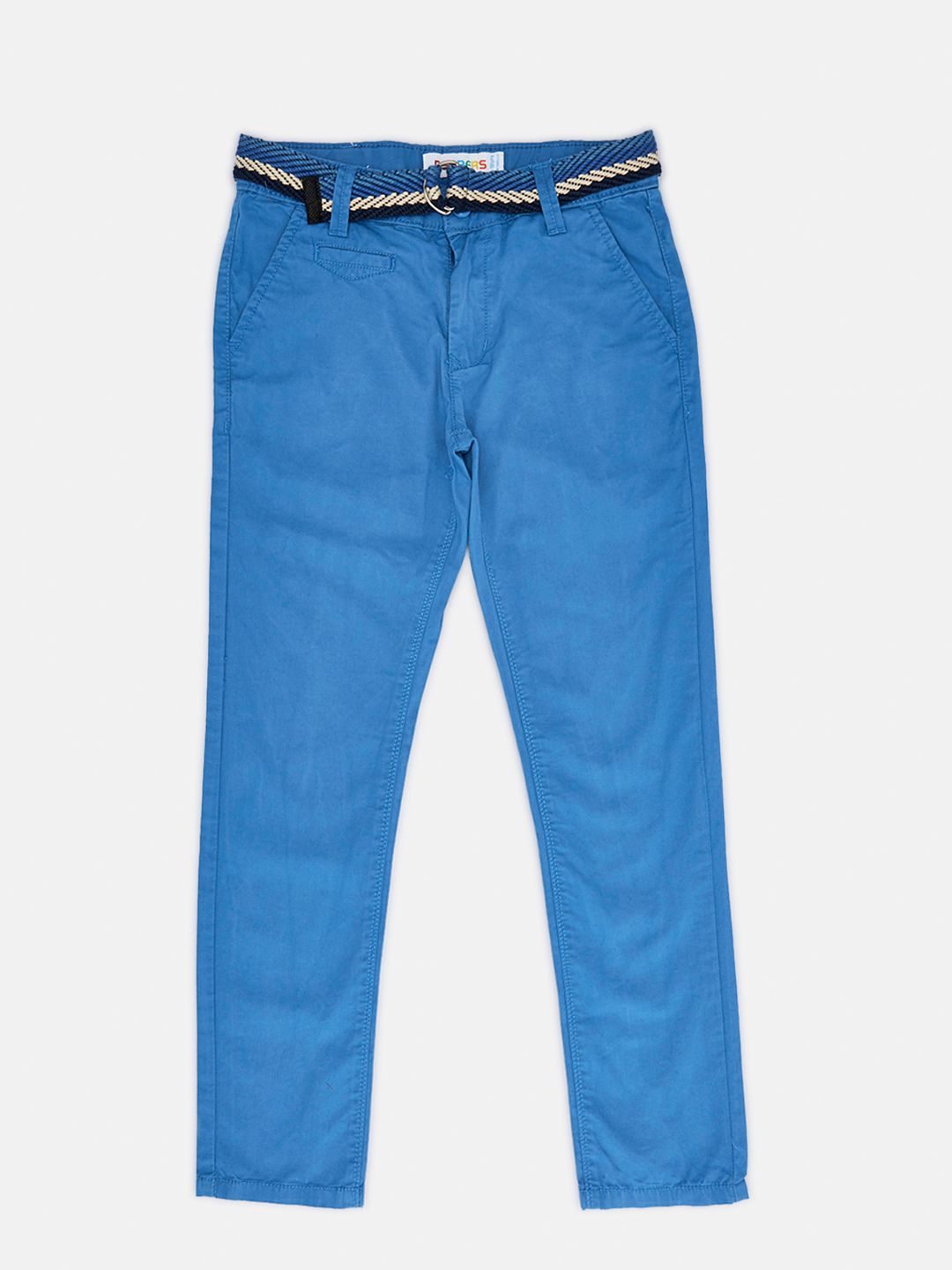 POPPERS by Pantaloons Boys Blue Regular Fit Solid Chinos