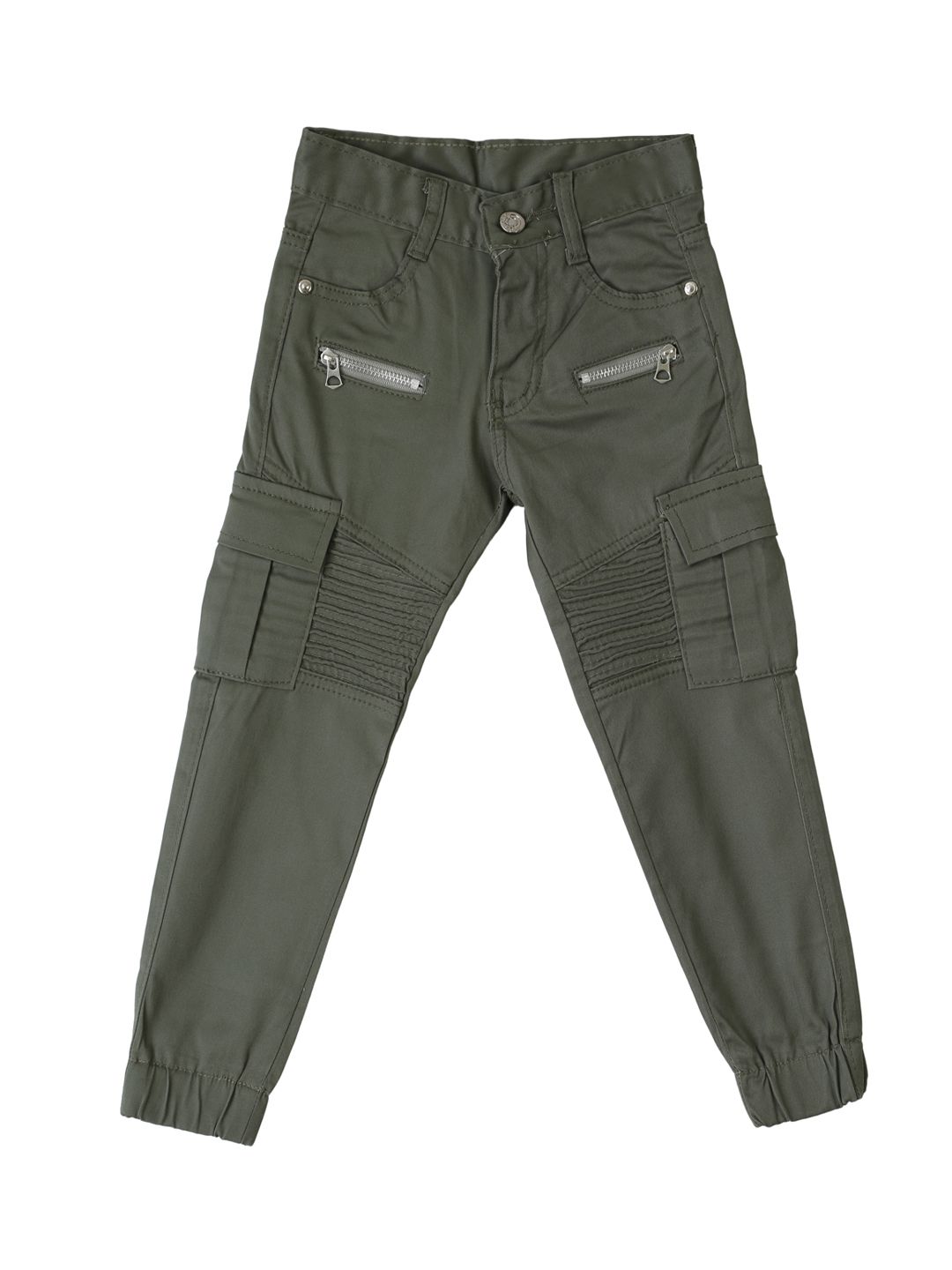 Lilliput Boys Green Relaxed Regular Fit Solid Regular Trousers