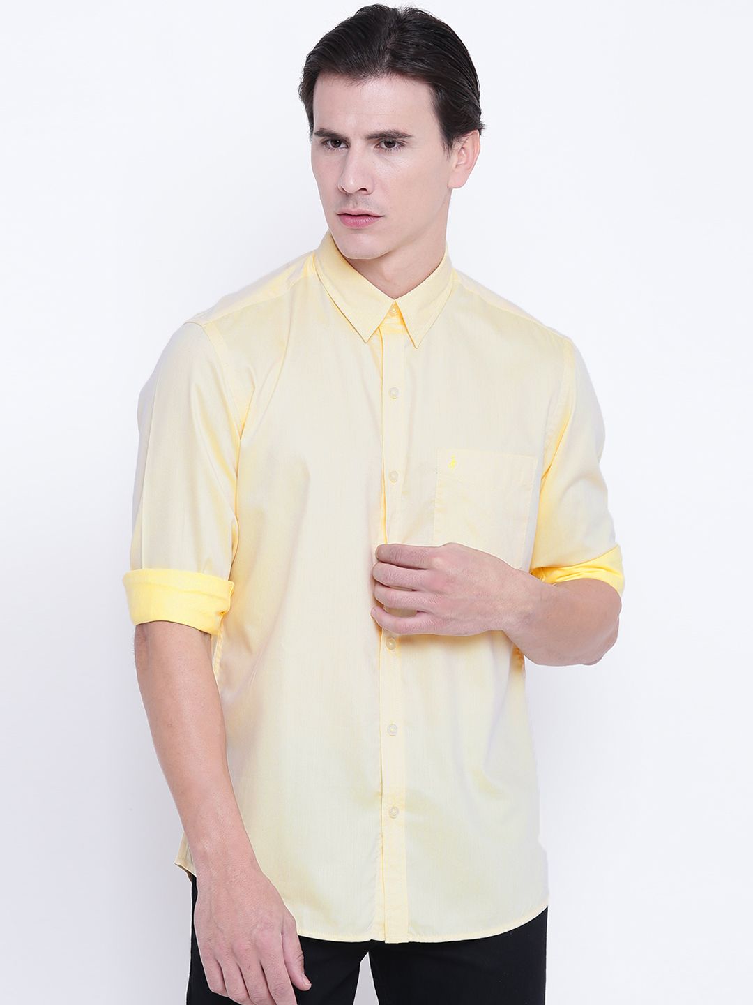 John Players Men Assorted Trim Fit Solid Casual Shirt