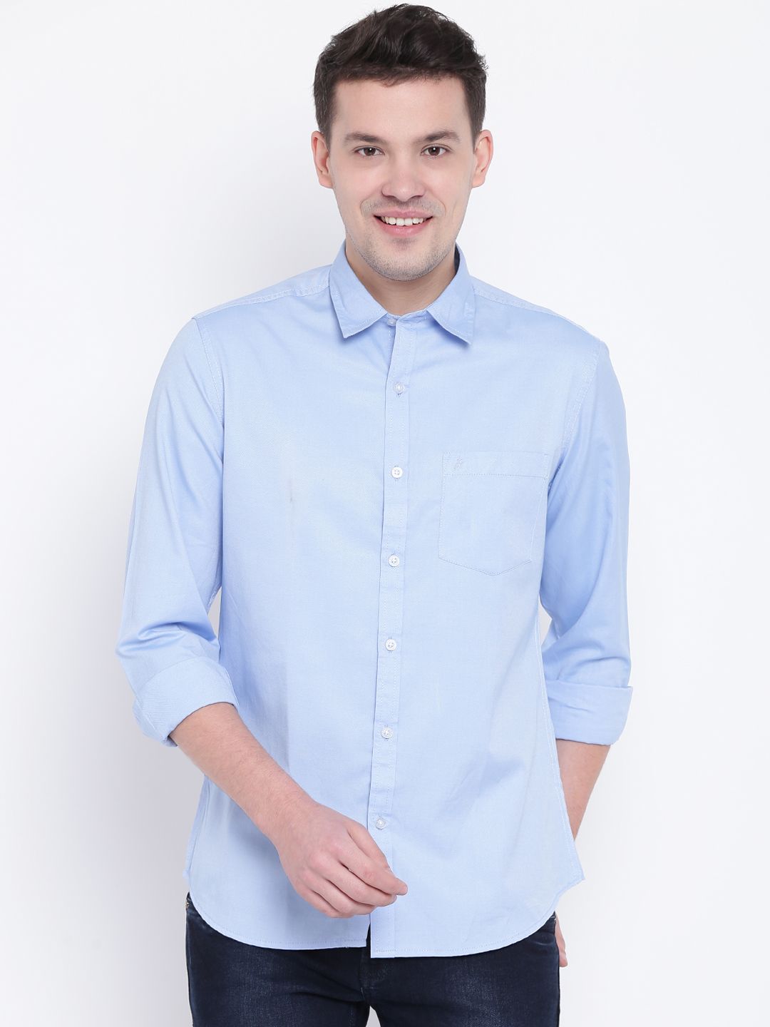John Players Men Assorted Trim Fit Solid Casual Shirt