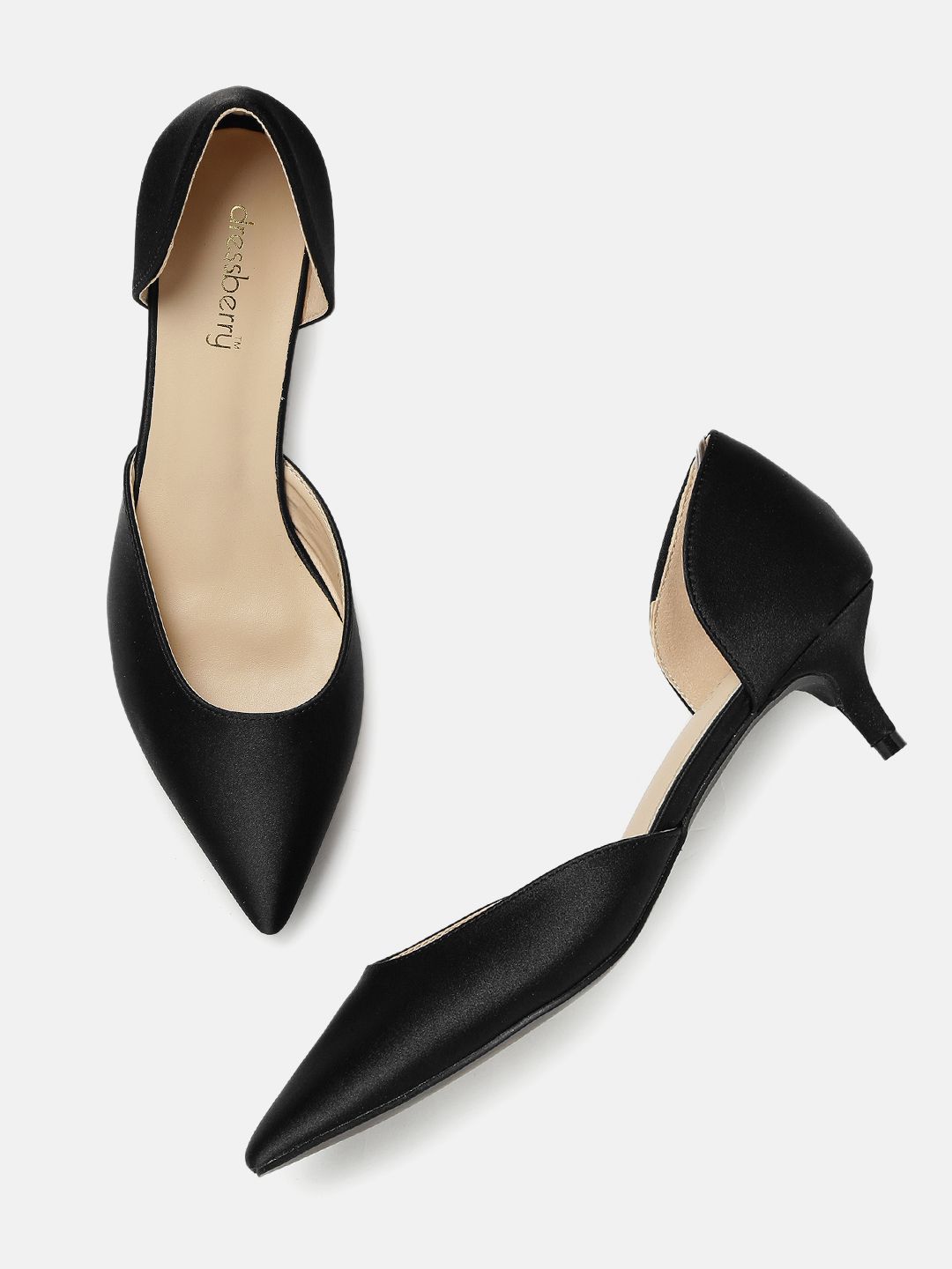 DressBerry Women Black Solid D'orsay Pumps
