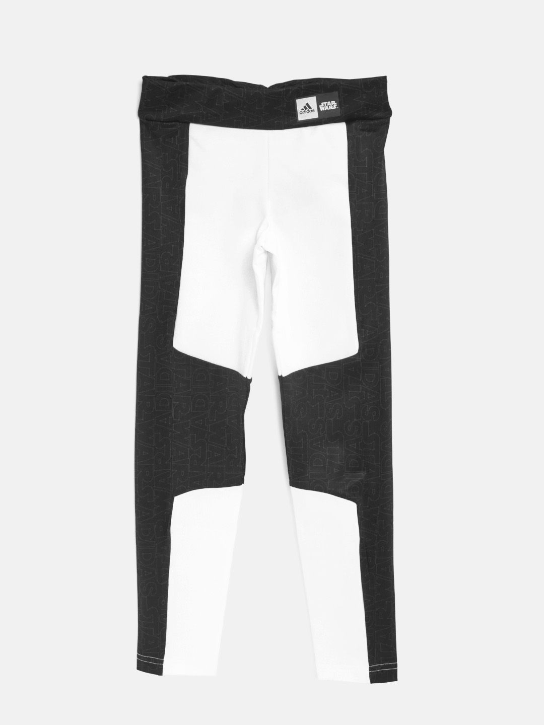 ADIDAS Girls White & Black LG DY SW Tights