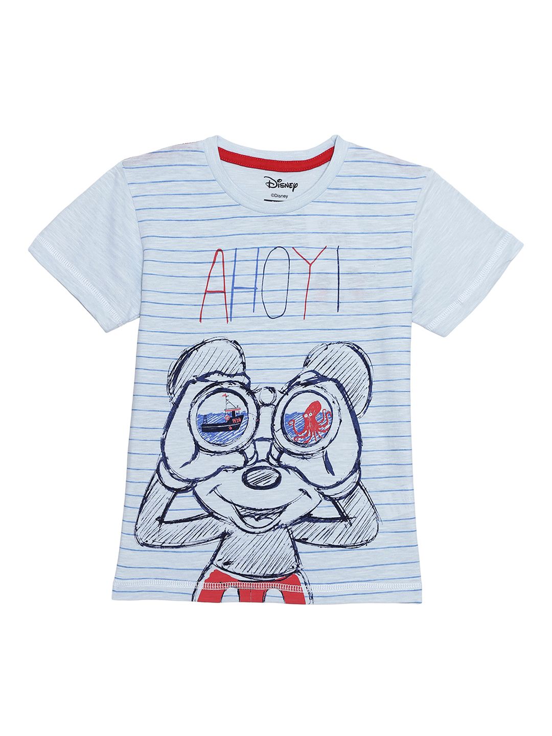 Mickey & Friends Boys Printed Round Neck T-shirt