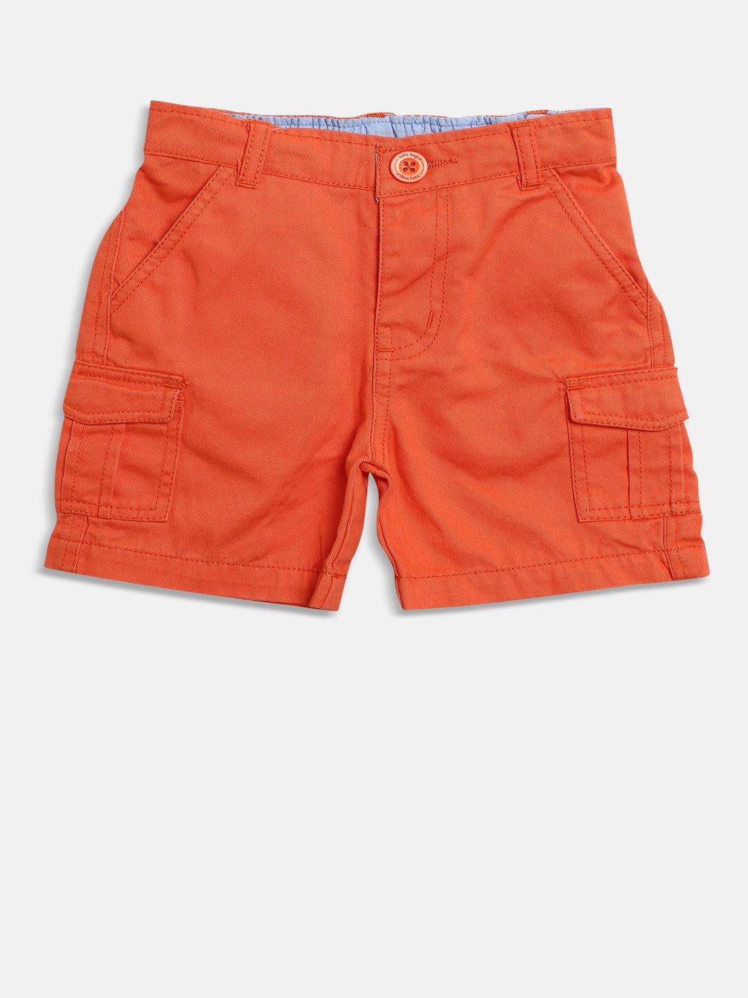612 league Boys Orange Solid Regular Fit Cargo Shorts