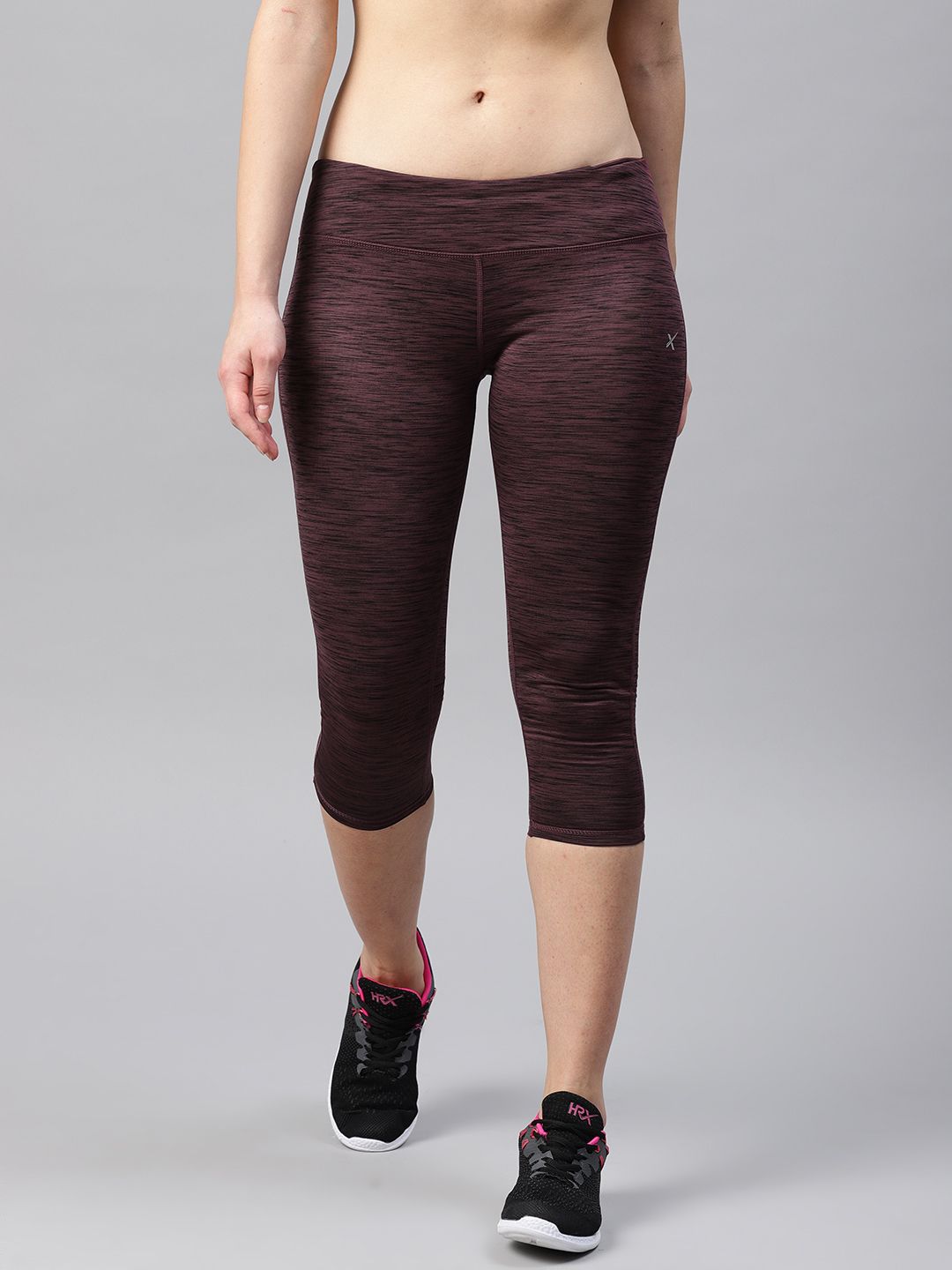 HRX by Hrithik Roshan Women Red 3/4th Running Tights