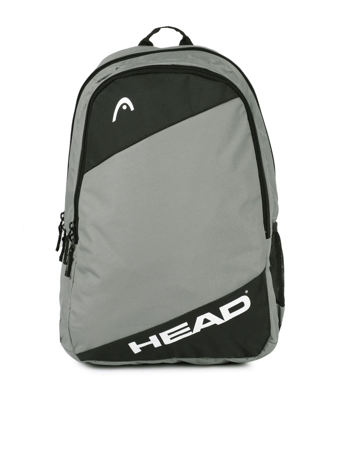 Head Unisex Grey & Black Colourblocked Lob Backpack