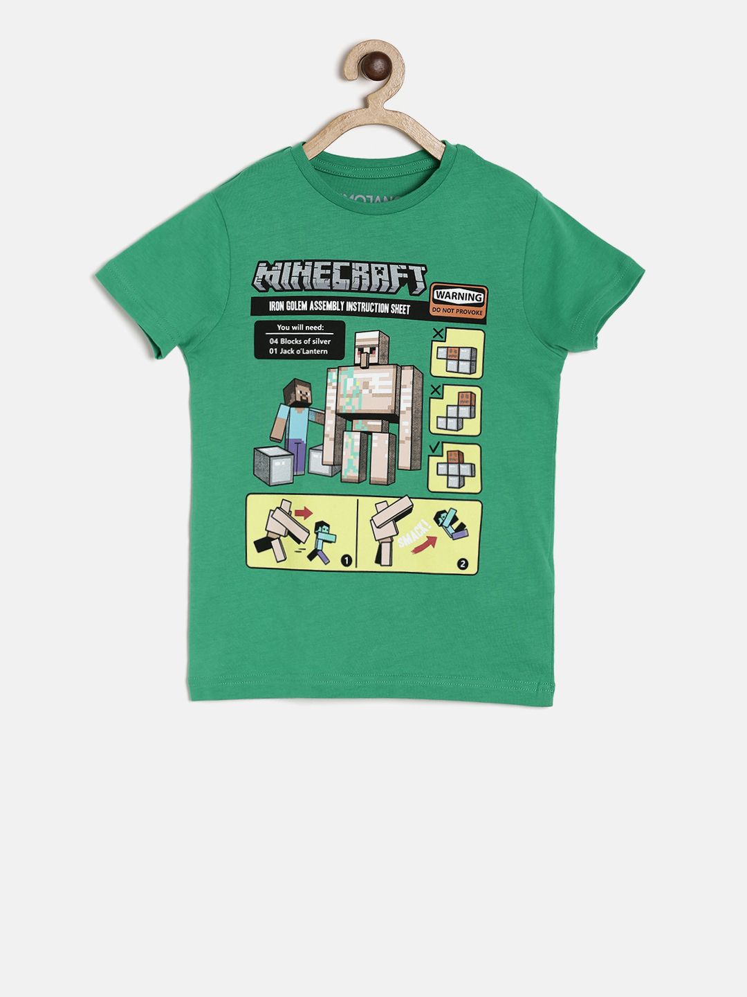 Marks & Spencer Girls Green Printed Round Neck T-shirt