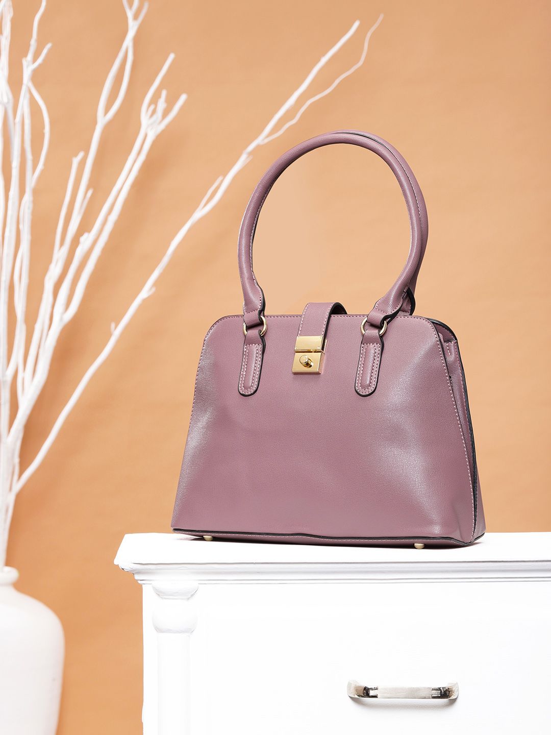 CORSICA Purple Solid Handheld Bag