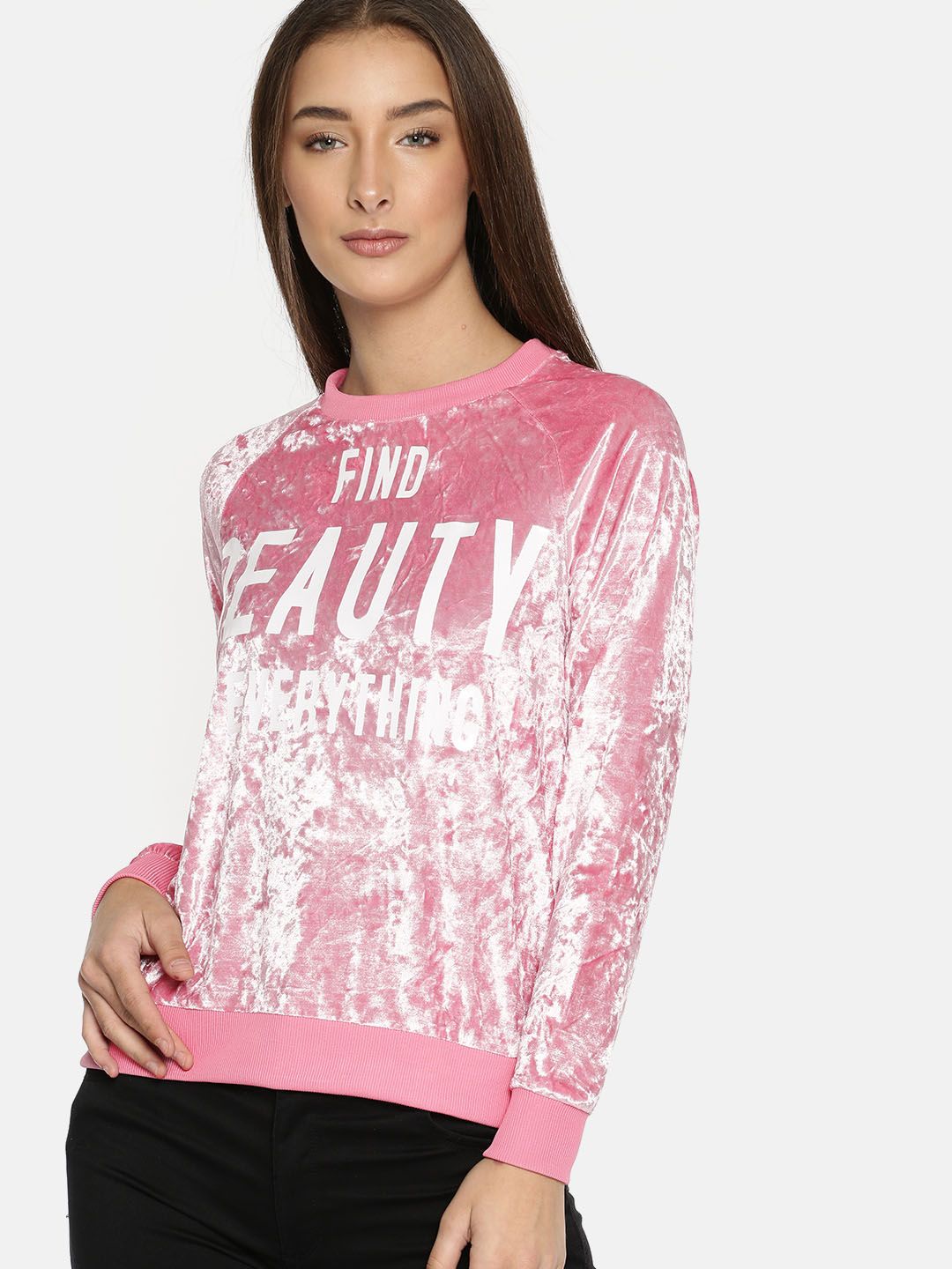Kook N Keech Women Pink Printed Sweatshirt