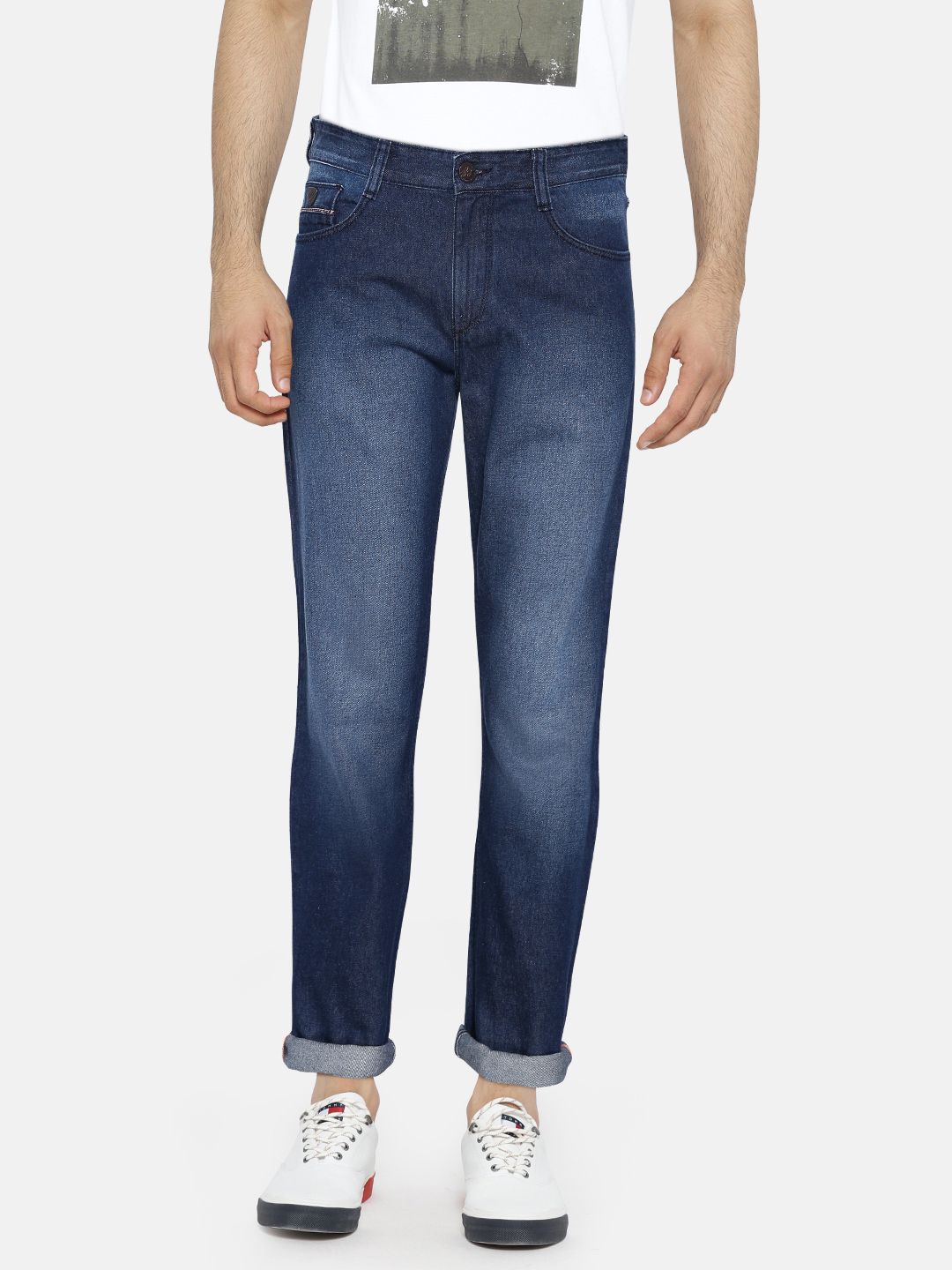 John Players Men Blue Mid-Rise Clean Look Jeans