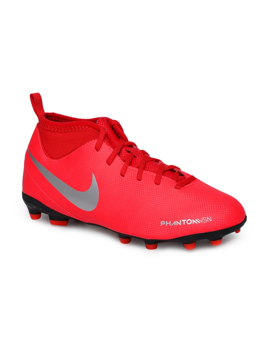 Nike Kids Red PHANTOM VSN CLUB DF FG/MG Football Shoes