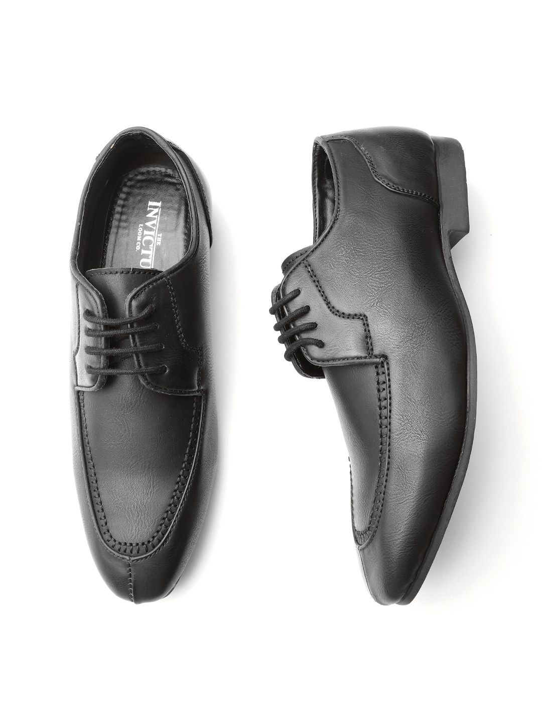 INVICTUS Men Black Formal Derbys