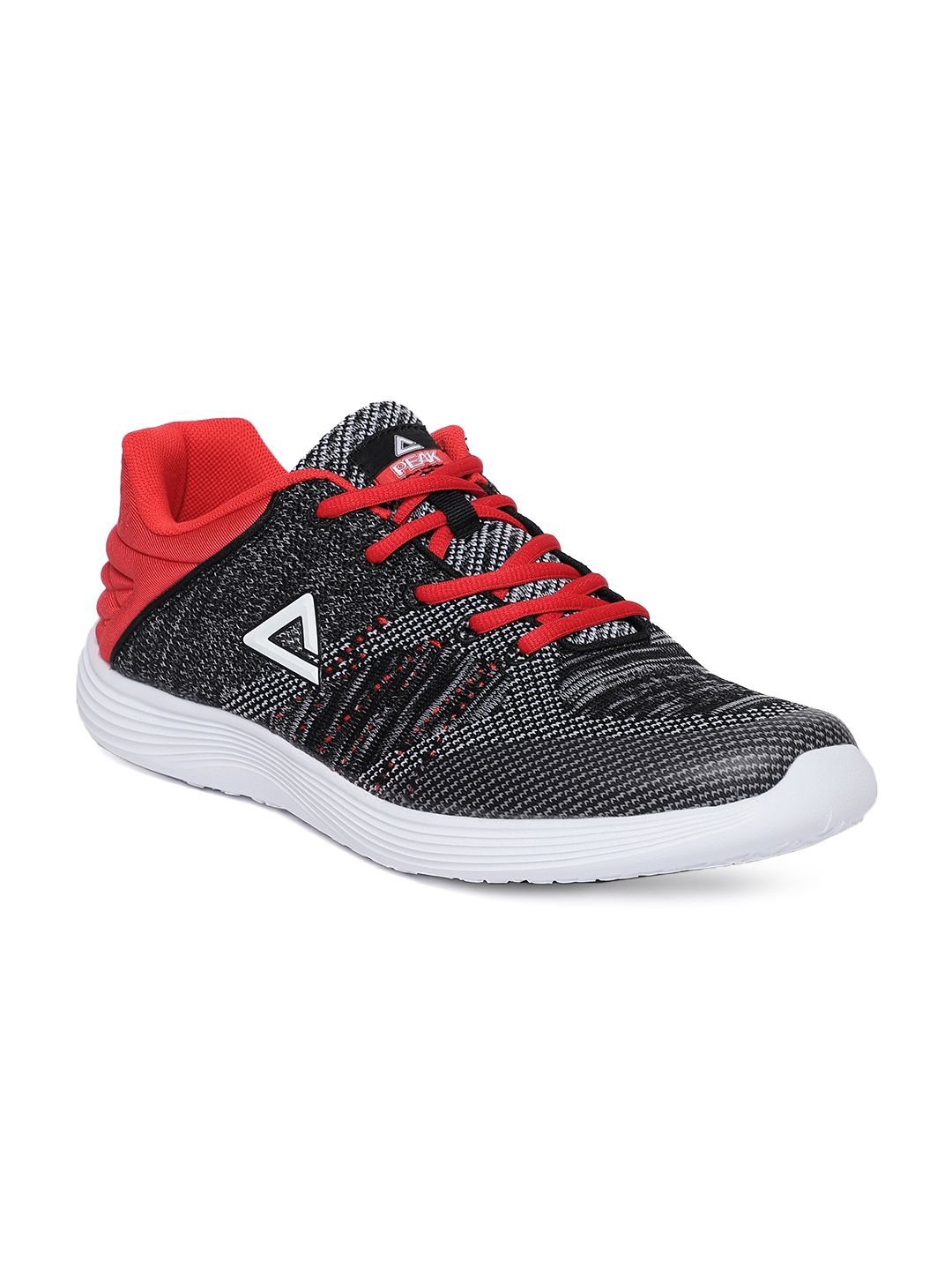 PEAK Men Grey & Black Running Shoes