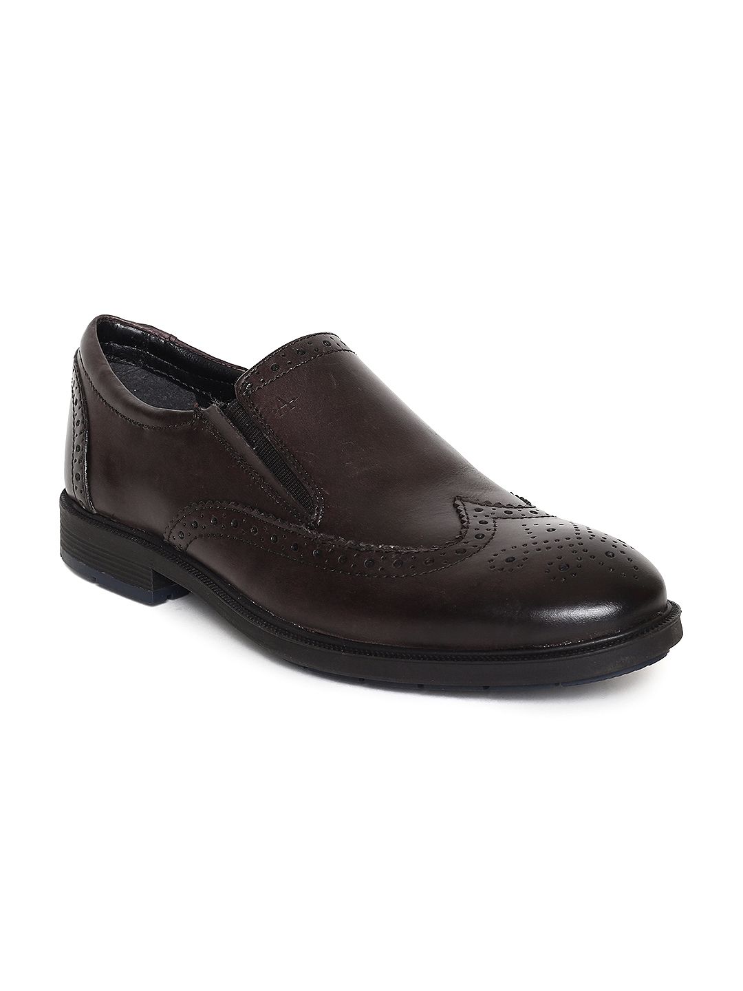 Arrow Men Brown Formal Leather Gannett Slip-On Shoes