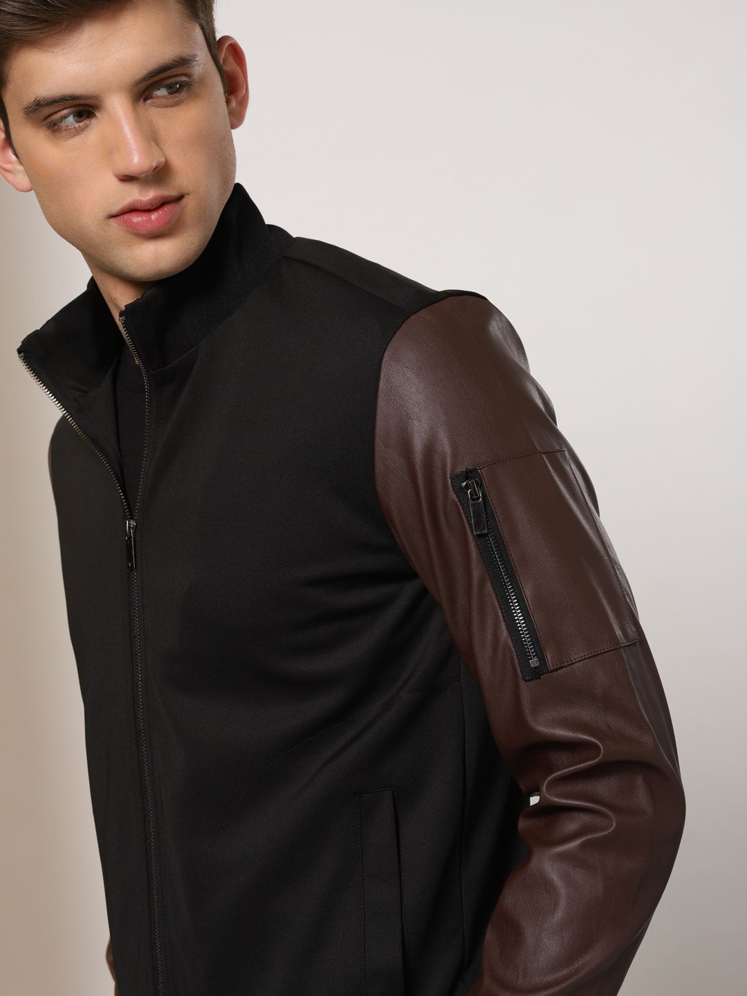 INVICTUS Men Black Solid Bomber